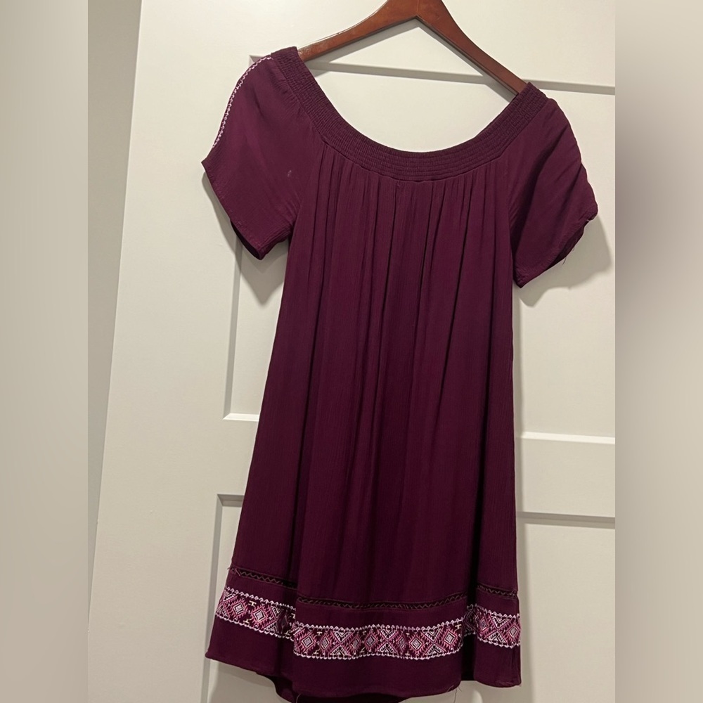 Francesca's Collections Purple Relaxed Embellished Dress - Picture 3 of 3